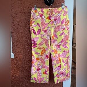Vintage Lilly Pulitzer Pacific Wing Capri Pants Size 2